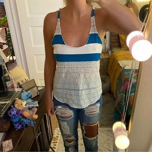 Free People Lace & Stripes Tank